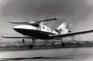 P.O.C. aircraft landing after a test flight