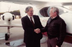 Dr. Leo Windecker & test pilot Richard Sliff